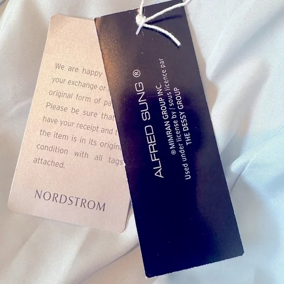 NWT Alfred Sung Spaghetti Strap Satin Midi Cocktail Dress Size 16 MSRP$206 - Picture 4 of 5